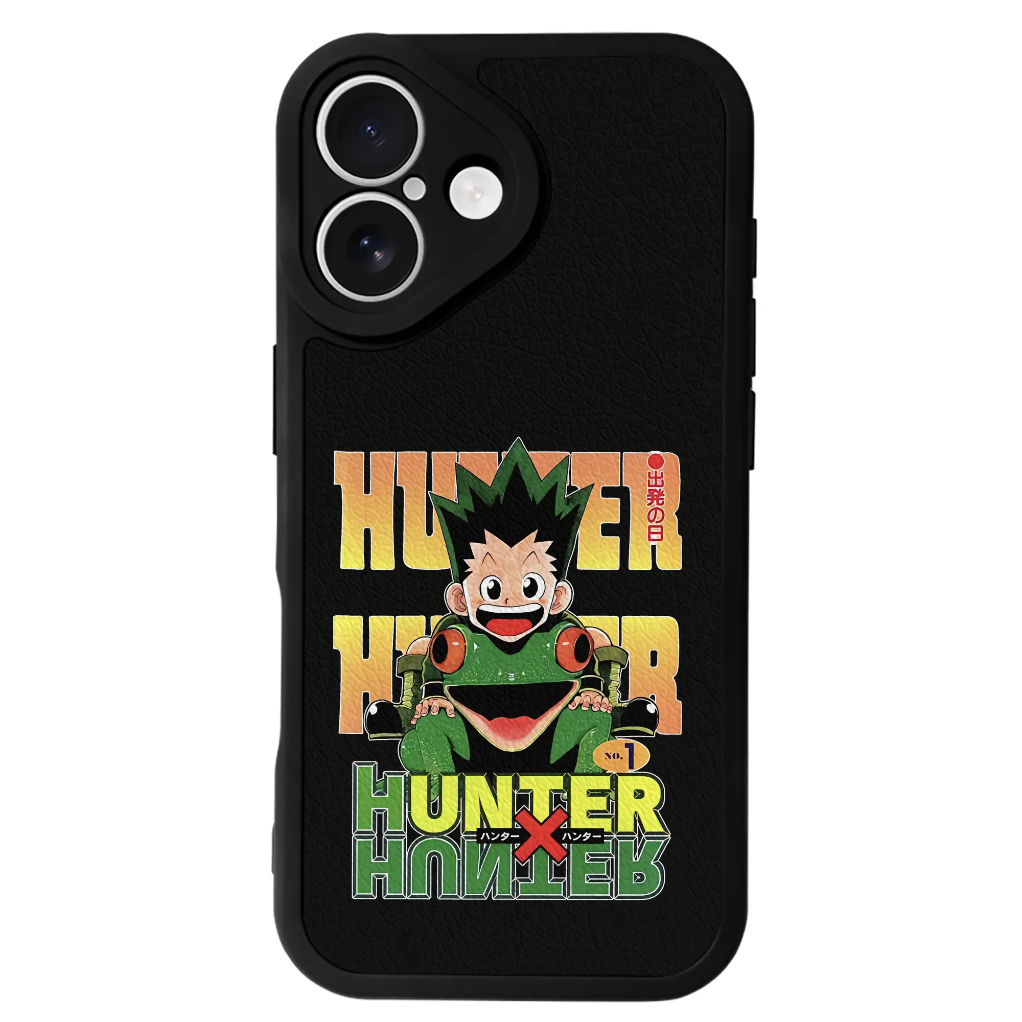 ハンター×ハンター グッズ ゴン＝フリークス - IPhone 16シリーズ対応 ・ シリコンスマホケース ・ レザー調 ・ 高精度フィット ・ 耐衝撃 ・ ワイヤレス充電対応 ・ 精密カット